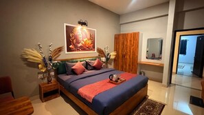 Deluxe Double Room, Garden View | Desk, laptop workspace, blackout curtains, iron/ironing board -  SG Boutique Stay (Near Railway Station) (Udaipur)