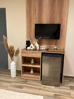 In-room safe, desk, laptop workspace, soundproofing