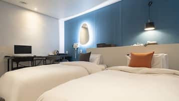 Twin kamer | Een laptopwerkplek, gratis wifi