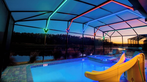 A heated pool