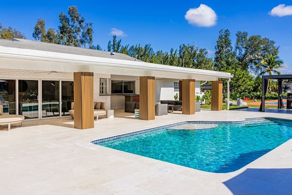 A heated pool