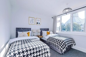 3 bedrooms, iron/ironing board, travel cot, WiFi