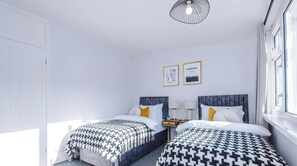 3 bedrooms, iron/ironing board, travel cot, WiFi