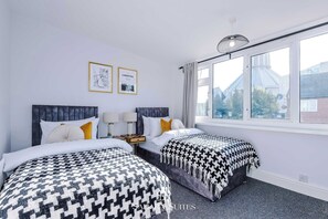 3 bedrooms, iron/ironing board, travel cot, WiFi