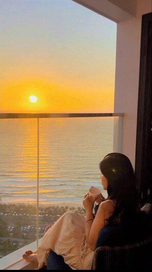 Family Apartment, Balcony, Beach View | Terrace/patio - APEC MANDALA CHAMBAY - TOURISM (Phan Thiet)