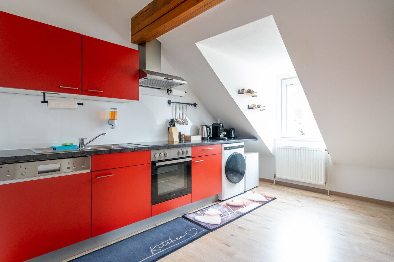 Fridge, oven, stovetop, dishwasher