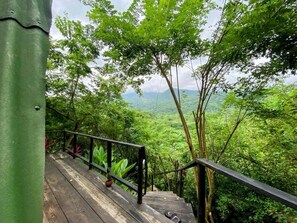 Cabane, 1 très grand lit, vue montagne | Terrasse/Patio