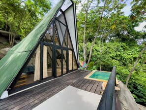 Cabane Supérieure, vue montagne | Terrasse/Patio