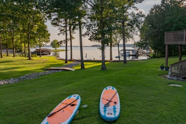 Paddle boards come with the rental free for use.