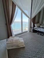 Junior Suite, Sea View | Frette Italian sheets, premium bedding, down comforters, pillowtop beds