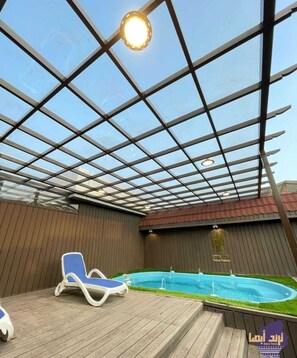 Superior chalet, privézwembad | Uitzicht vanuit de kamer