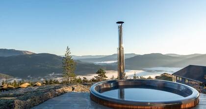 Wellness-Hütte mit Panoramablick und Home Gym