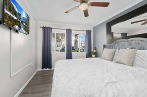 4 bedrooms, iron/ironing board, travel cot, WiFi