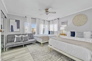 4 bedrooms, iron/ironing board, travel cot, WiFi