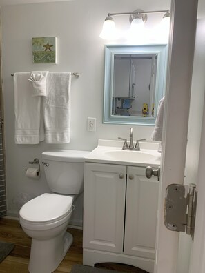 Hårtørrer, håndklæder, Sæbe, Toiletpapir