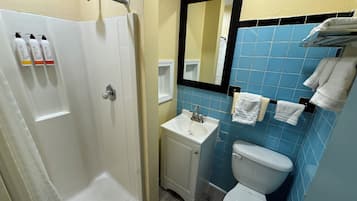Soap, shampoo, toilet paper