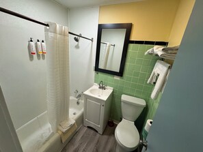 Soap, shampoo, toilet paper