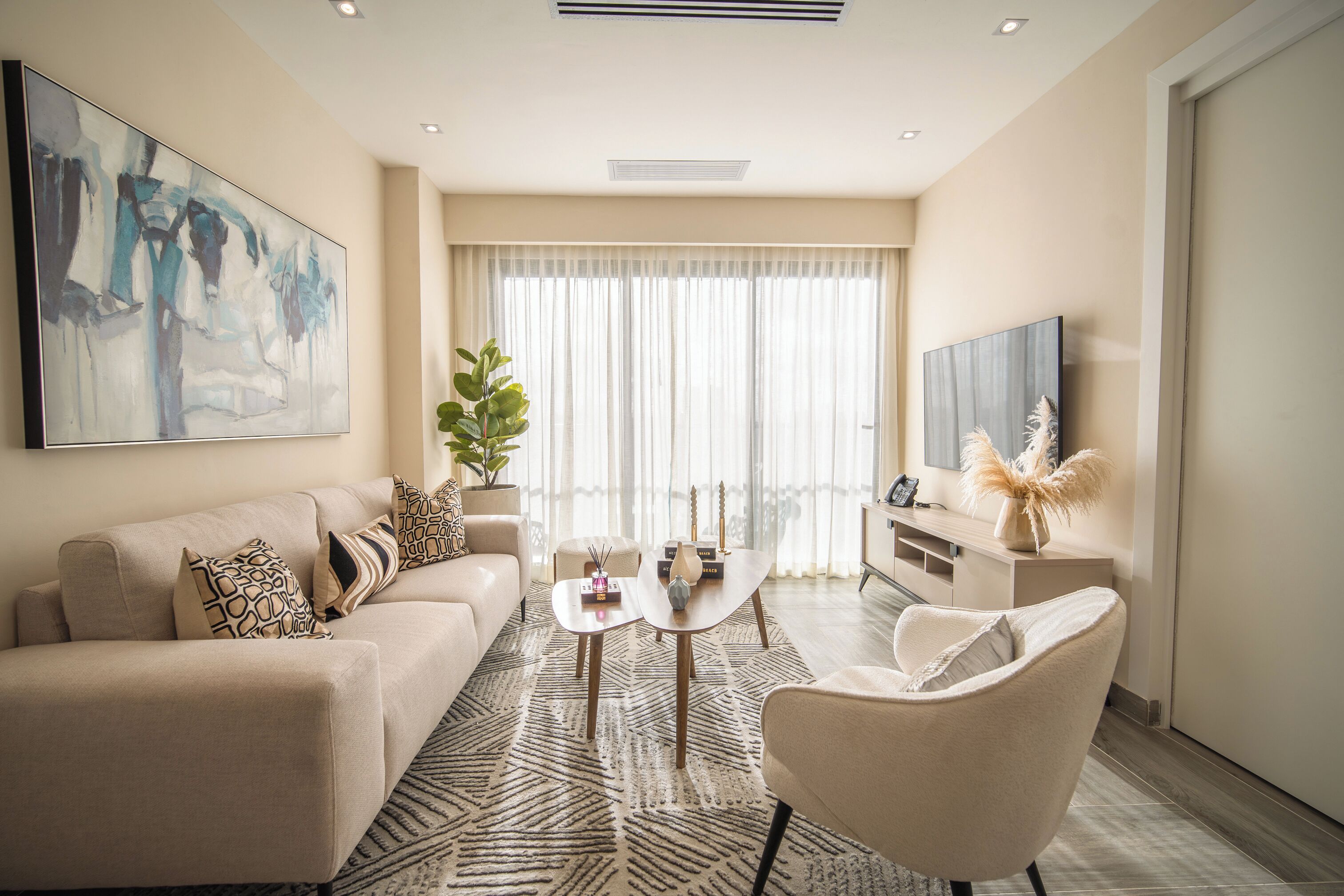 标准房, 1 间卧室 | 起居区 | 40-英寸智能电视（配备卫星频道）