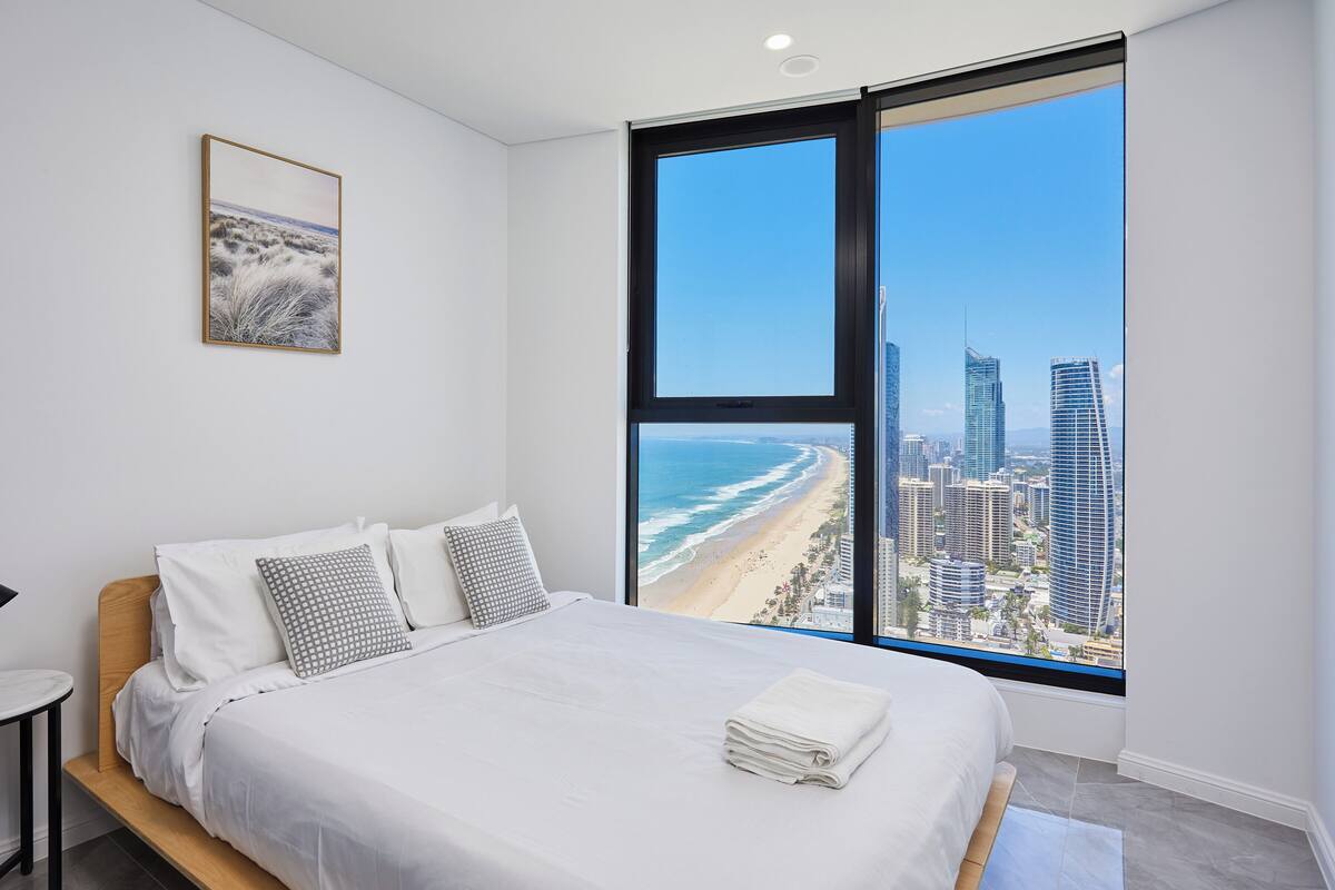 Departamento, 1 cama Queen size, para no fumadores, vista al océano | 2 habitaciones, tabla de planchar con plancha y wifi gratis