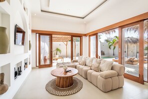 Villa, 2 Bedrooms, Pool View | Living area