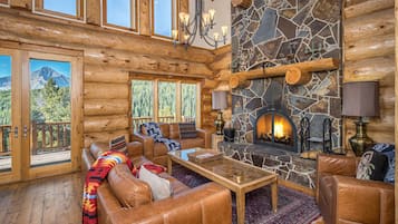 Télévision, cheminée