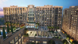 A high-rise hotel with multiple balconies, a central atrium, and landscaped terraces. - OZEN MANSION KOLKATA (Barasat)