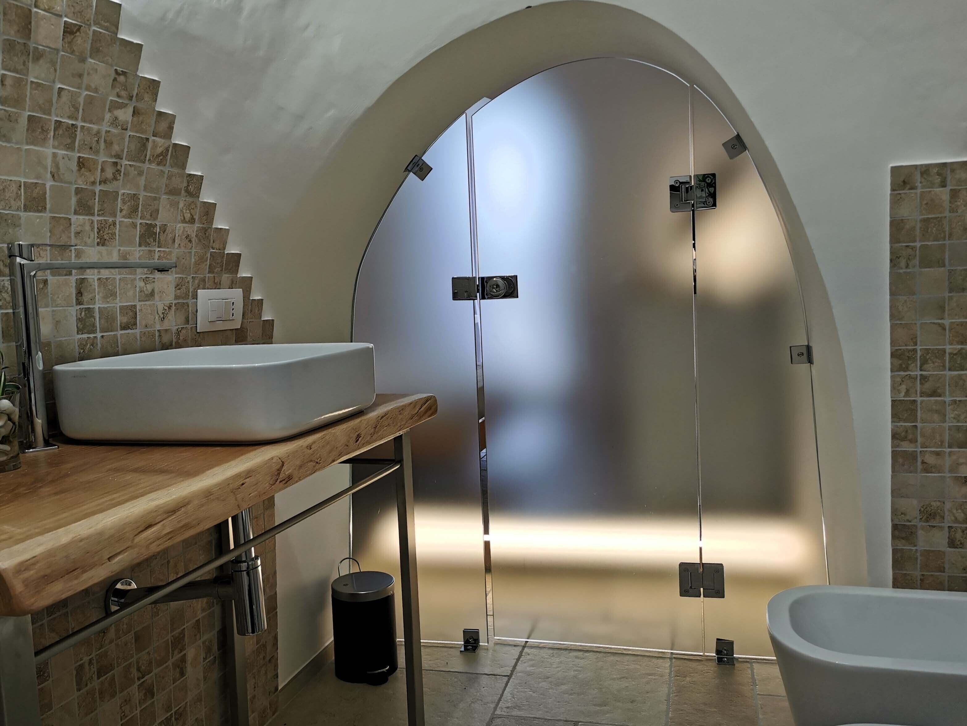 Eco-friendly toiletries, hair dryer, towels, soap