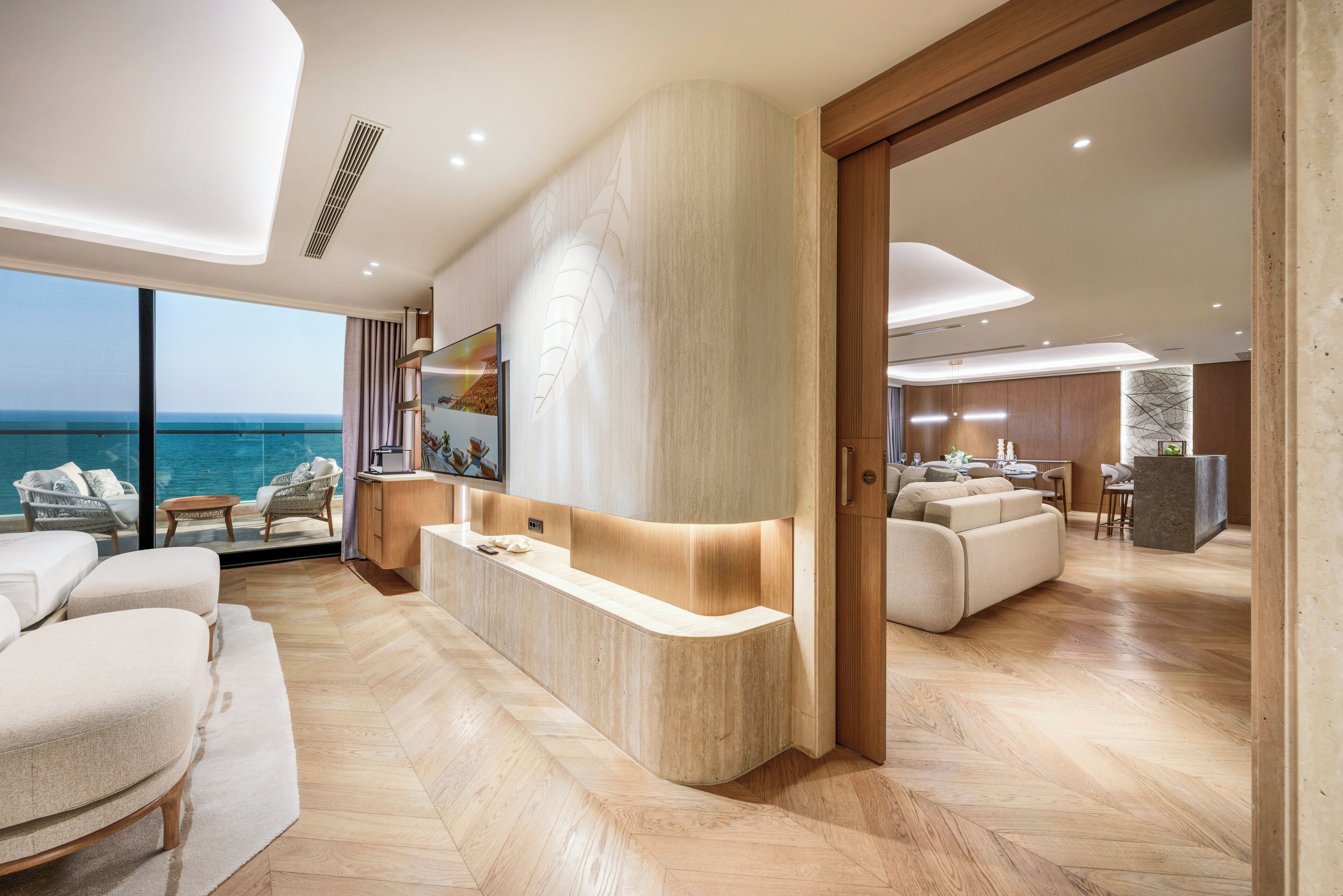 Crown Horizon Suite | Premium bedding, minibar, in-room safe, blackout curtains