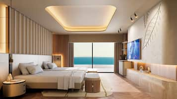 Crown Horizon Suite | 1 間臥室、高級寢具、迷你吧、客房內保險箱