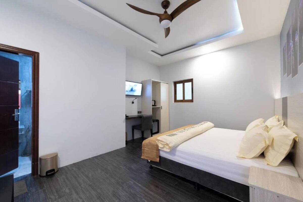 Chambre Deluxe Double ou avec lits jumeaux, vue jardin | Salle de bain