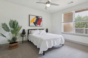 2 bedrooms, desk, iron/ironing board, travel cot