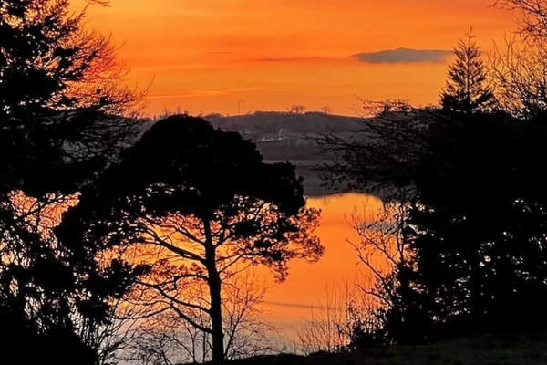 Sunset from the spa overlooking Lough Sillan