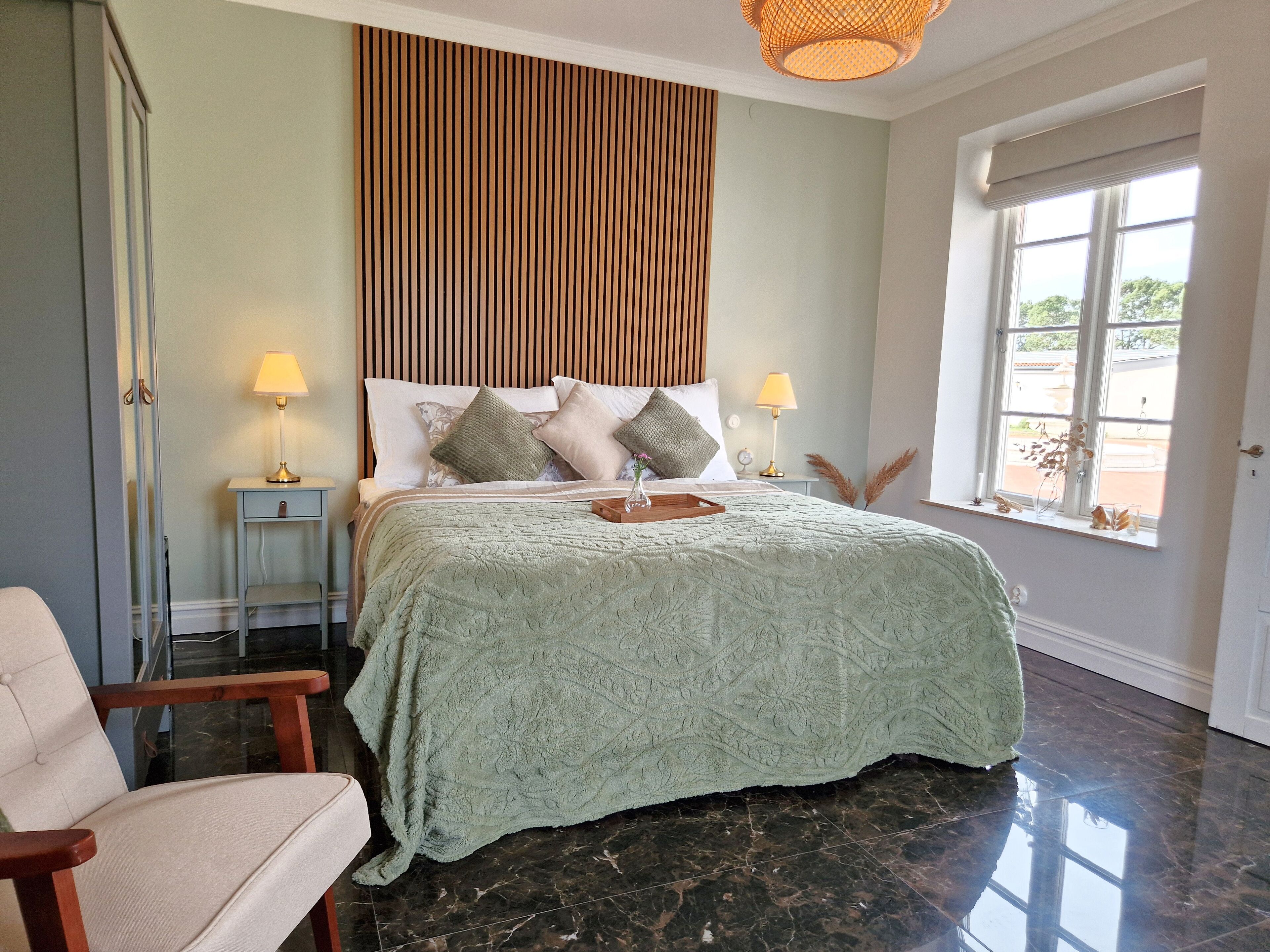 Deluxe Double Room, 1 King Bed, Private Bathroom, Garden View | Minibar, free WiFi, bed sheets