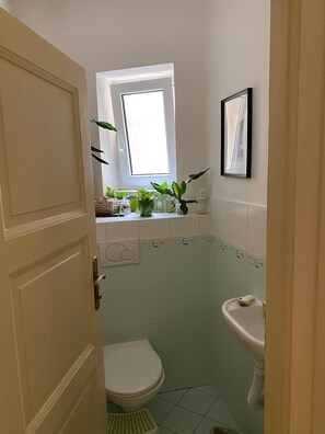 Hair dryer, towels, soap, shampoo - Charming family apartment in welcoming Bratislava with WiFi (Bratislava)