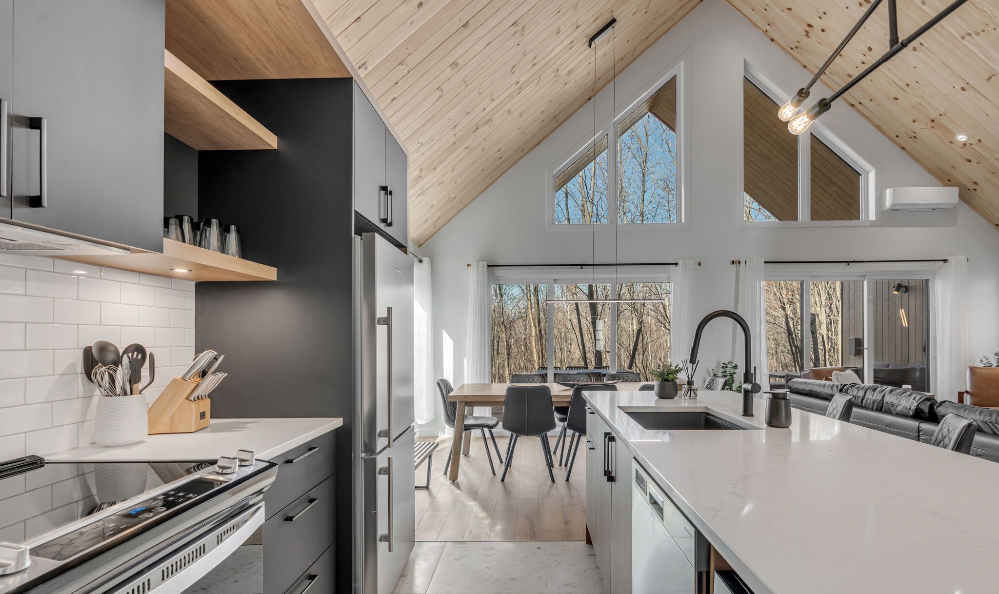 Kühlschrank, Mikrowelle, Herdplatte, Geschirrspüler