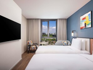 ห้องซูพีเรีย, เตียงเดี่ยว 2 เตียง | ผ้าม่านกันแสง, ห้องเก็บเสียง, Wi-Fi ฟรี, ผ้าปูที่นอน