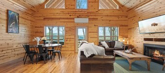 Mnt. View Cabin Near River w/ Hot Tub + Fire Pit Sleeps 10