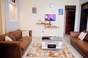 Apartment | Living area - Najjera, Kampala 1bed With Balcony, Wifi & Parking (Kampala)