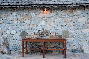 Family Shared Dormitory, Mountain View | Bathroom | Shower, hair dryer, slippers, towels