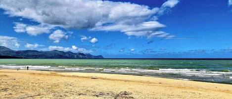 Beach nearby, beach umbrellas
