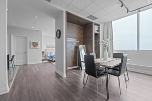 Exclusive Suite, Multiple Beds, Kitchen, City View | Living area