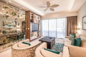 Smart TV, music library, video library