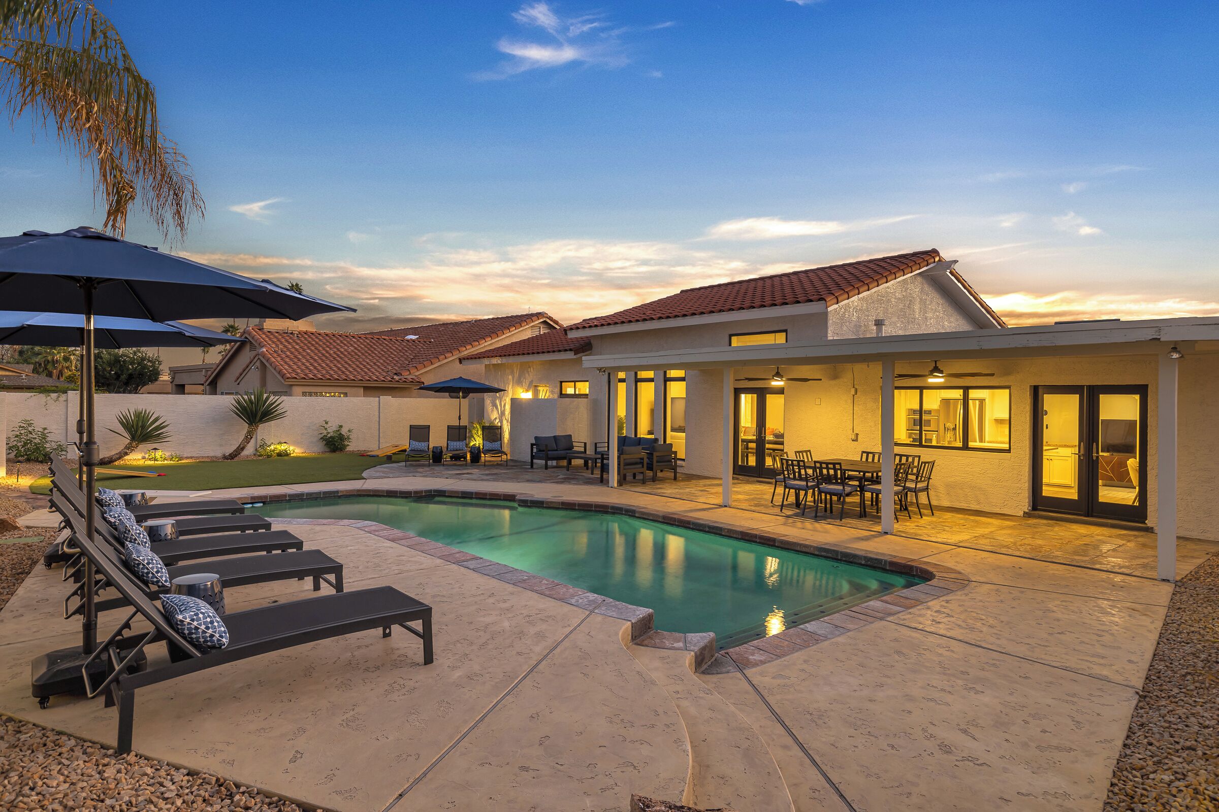 Outdoor pool, a heated pool