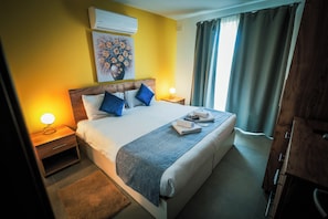 2 Schlafzimmer, schallisolierte Zimmer, kostenloses WLAN, Bettwäsche