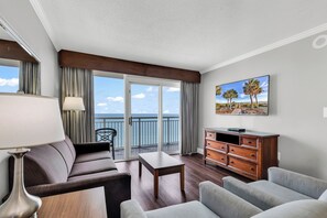 Family Suite | Living area | 50-inch LCD TV with cable channels