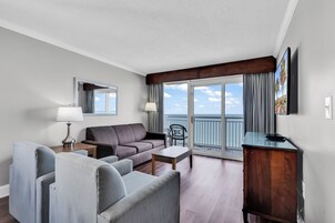 Family Suite | Living area | 50-inch LCD TV with cable channels