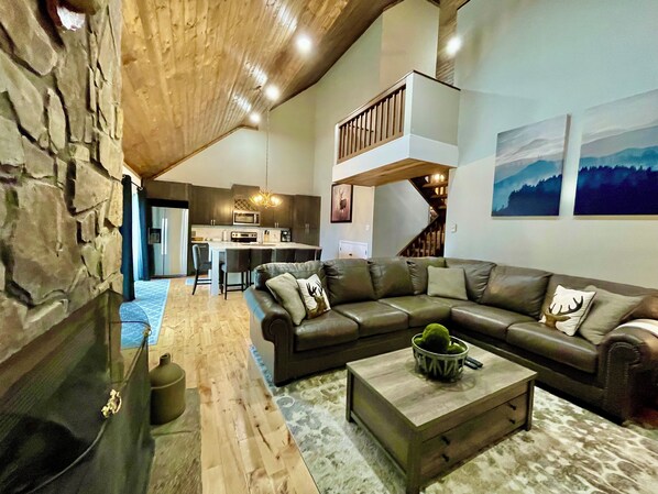 TV connectée, cheminée