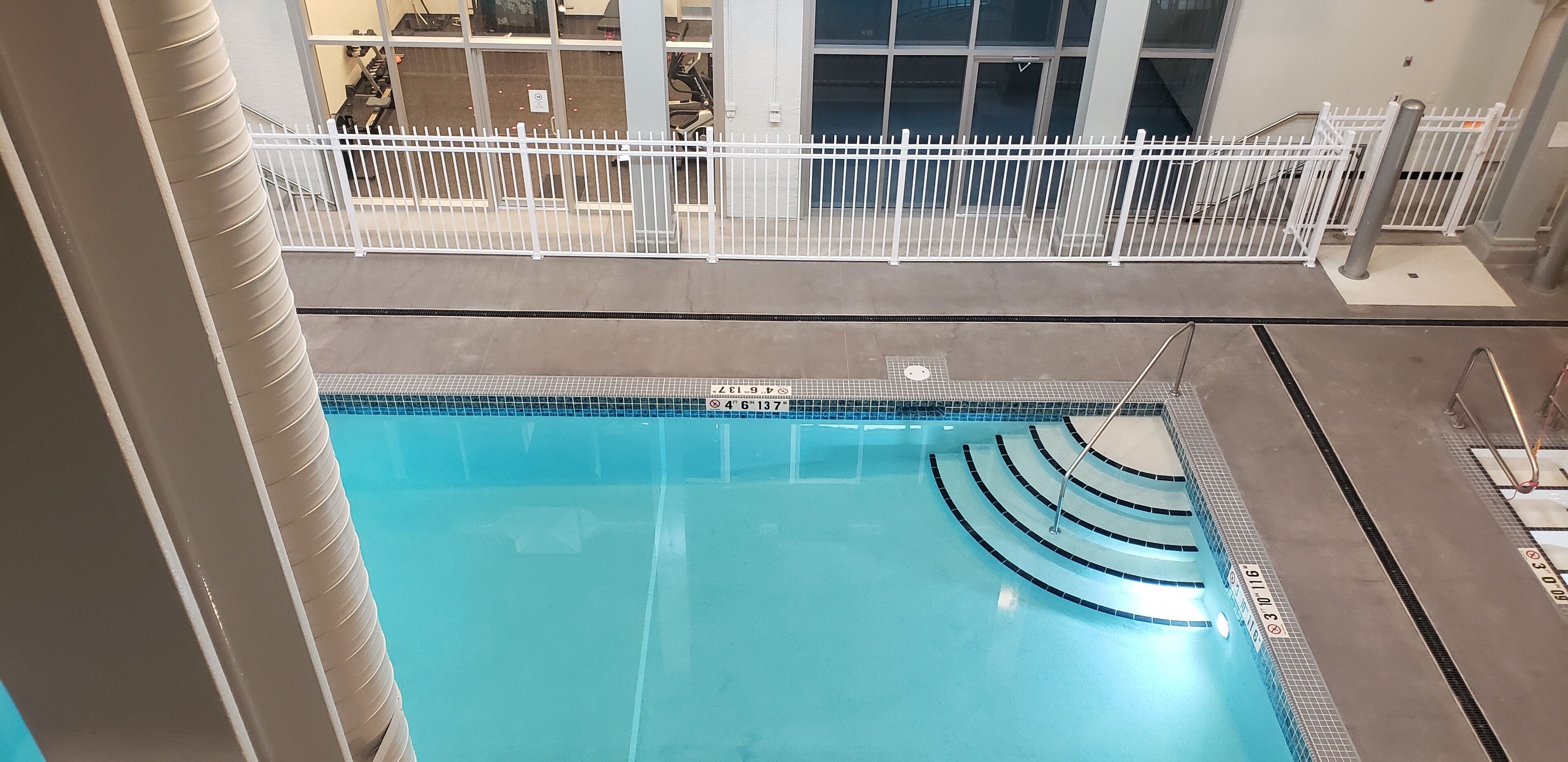 Indoor pool, a heated pool