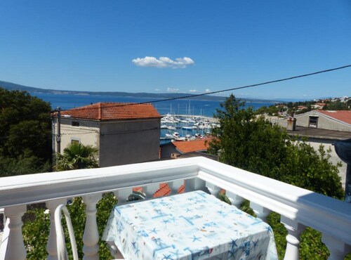 Apartments Tina - Double Room with Terrace and Sea view