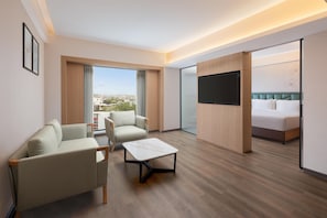 Premium suite, 1 kingsize bed | Lakens van Egyptisch katoen, luxe beddengoed, donsdekens
